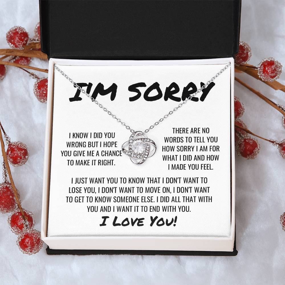 Sorry Apology 1 - Love Knot Necklace