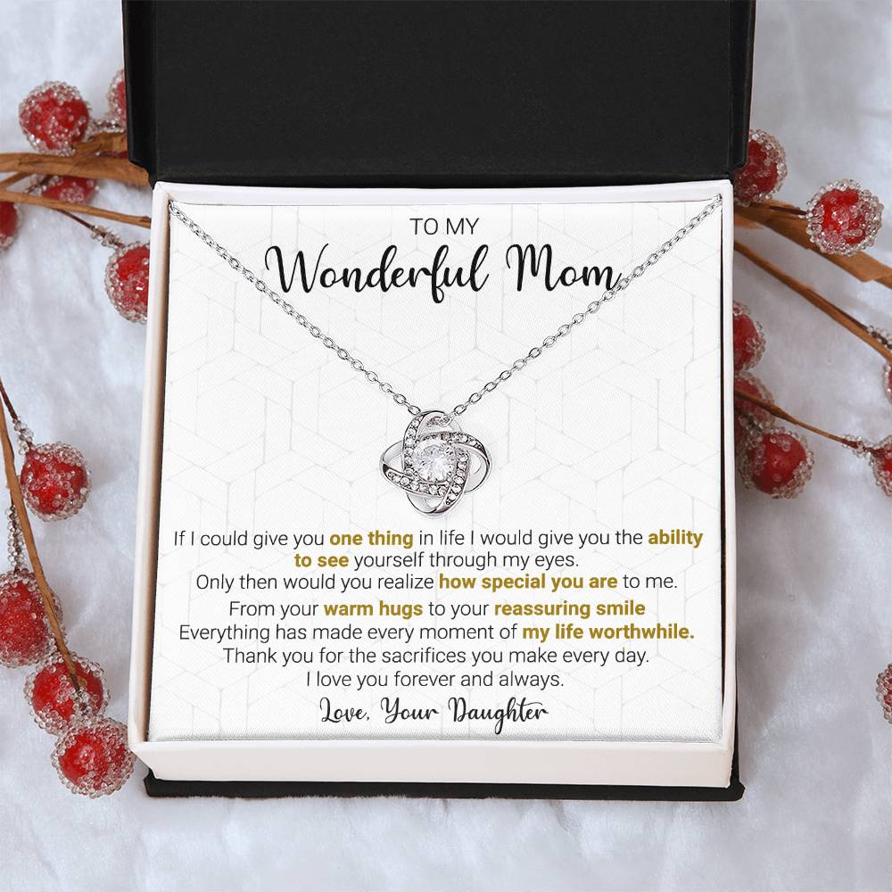 Gift For Mom - Every Moment - Love Knot Love Knot Necklace