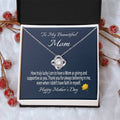 To My Beautiful Mom Gift Necklace Mother's Day Message Card Necklace For Mom To Mom From Daughter Gift To Mom From Son Gift Ne(1) Love Knot Necklace