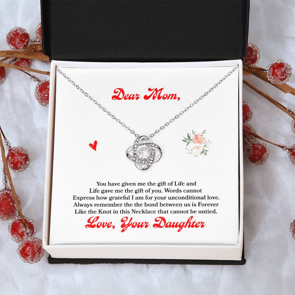 Gift For Mom - Love Knot Necklace 1 Love Knot Necklace