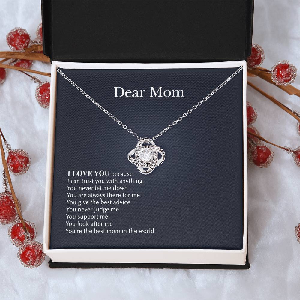 Always There For Me Love Knot Necklace