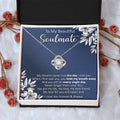 Gift For Your Soulmate - My Dreams Navy Flower Love Knot Necklace Love Knot Necklace