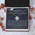 Doctorate Degree Graduation Gift Necklace Graduating Class Of 2022 Doctoral Degree Graduation Gift F Love Knot Necklace