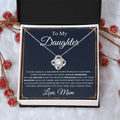 To My Daughter Necklace Gift For Daughter From Mom Daughter Gift From Mom Daughter Birthday Unique Grown Up Da Love Knot Necklace
