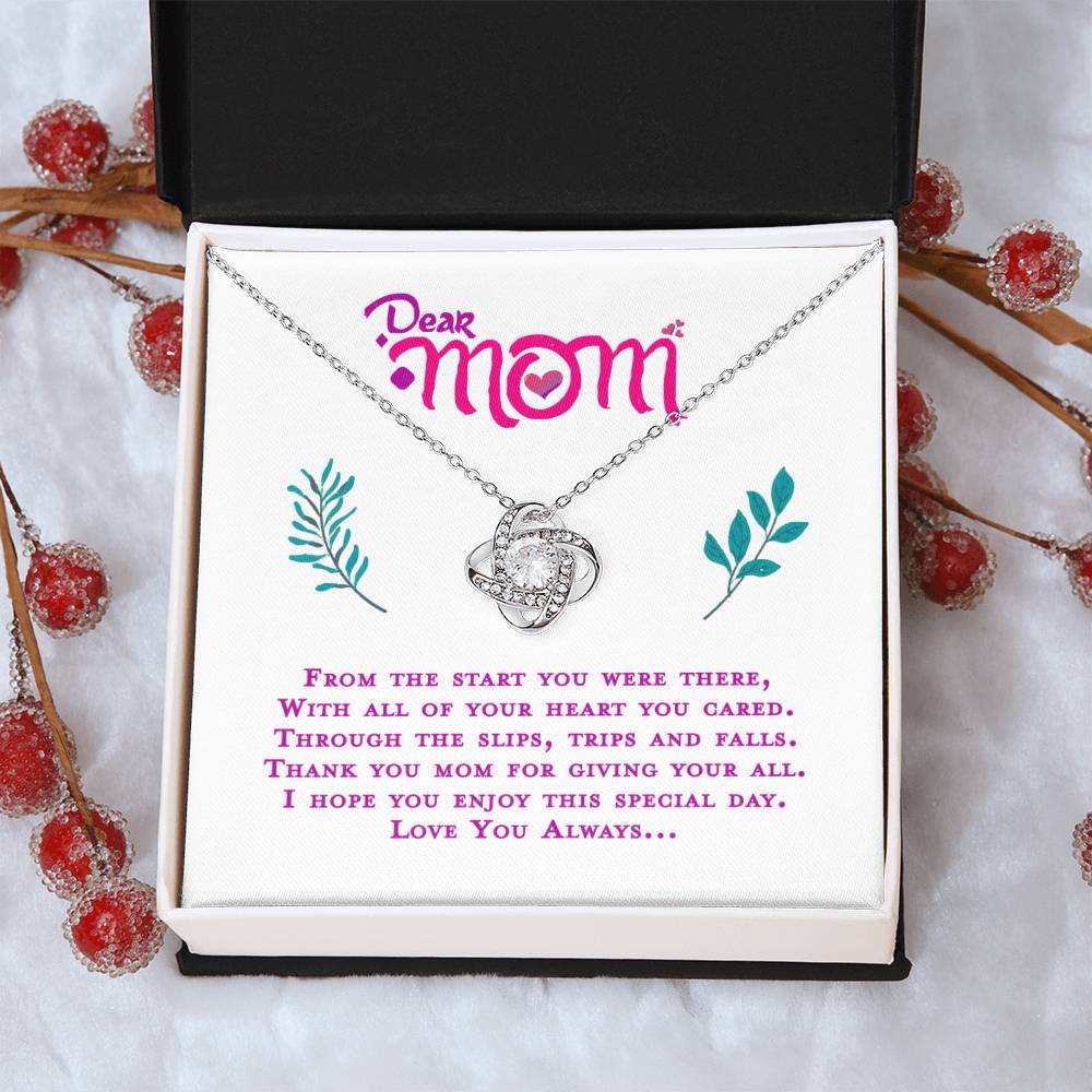 Gift For My Mom Love Knot Necklace