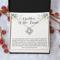 Mother Of The Bride Necklace Gift For Mom From Bride Wedding Jewelry Gift F Love Knot Necklace