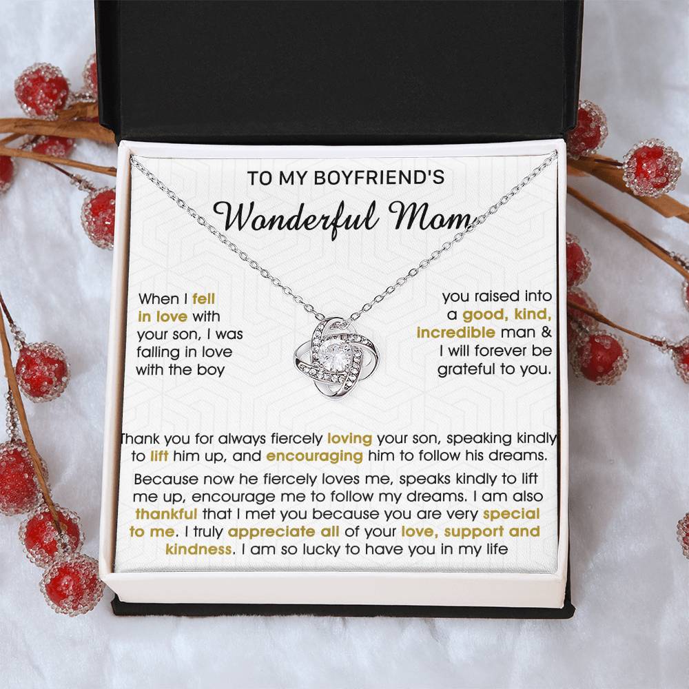 Gift For Boyfriend's Mom - Speak Kindly - Love Knot Love Knot Necklace