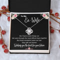 The  Ex-Wife Divorced Departing Gift Former Wife For My Ex Birthday Mother's Day Breakup G Love Knot Necklace