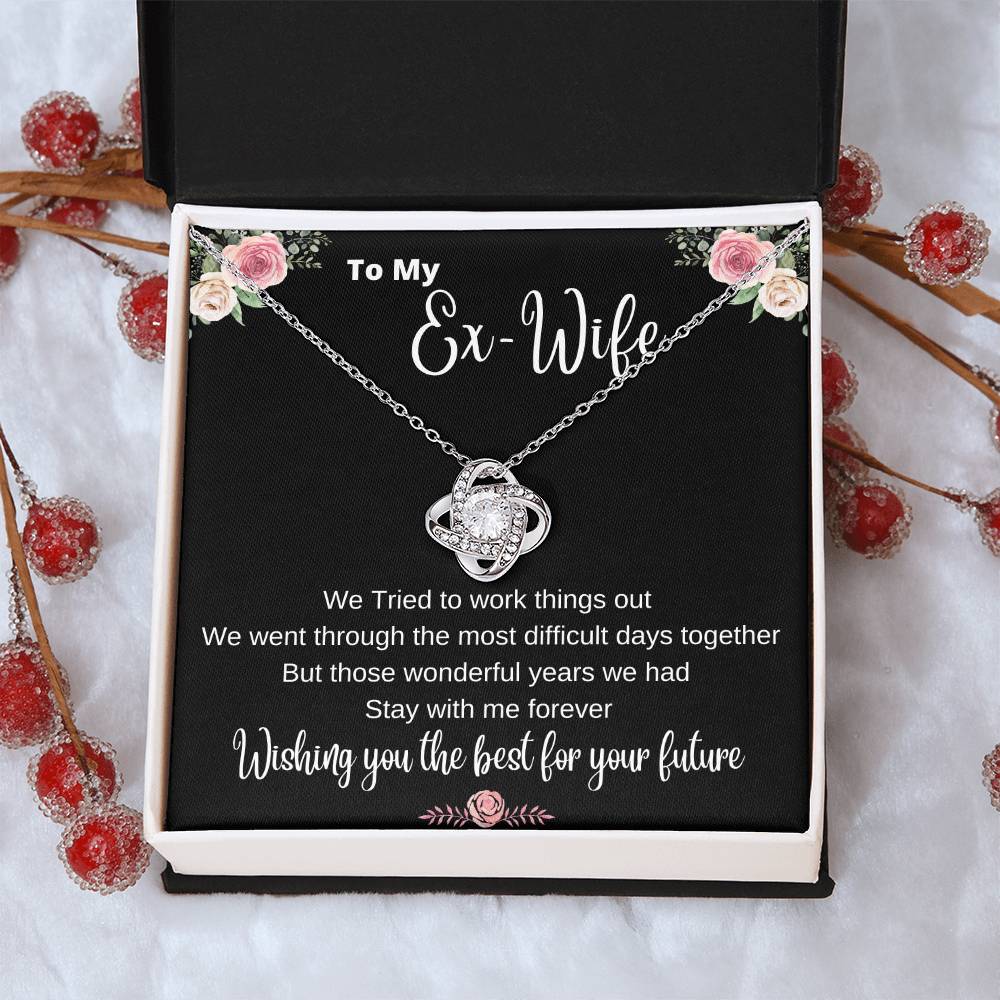 The  Ex-Wife Divorced Departing Gift Former Wife For My Ex Birthday Mother's Day Breakup G Love Knot Necklace
