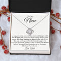 To My Niece Necklace Niece Gift From Aunt Niece Birthday Gift Grown Up Niece Christmas Gift For Love Knot Necklace