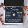 To My Daughter Necklace Daughter Gift From Momdad Gift For Daughter Birthday Graduation Chr Love Knot Necklace