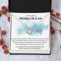 Gift For Mother-In-Law More Joy 4 Love Knot Necklace Love Knot Necklace