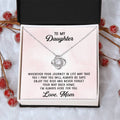 To My Daughter Necklace Gift From Mom Mothers Day Gift For Daughter From Mother Sentimental Jewelry Gifts For Daughter 2 Love Knot Necklace