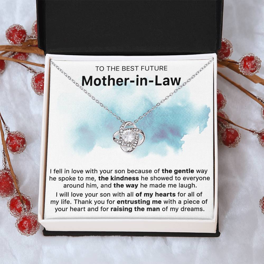 Gift For Future Mother-In-Law Lux Gentle I Will Love Knot Necklace Love Knot Necklace