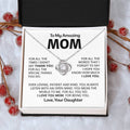 To My Amazing Mom - Heart Melt Message Love Knot Necklace Love Knot Necklace