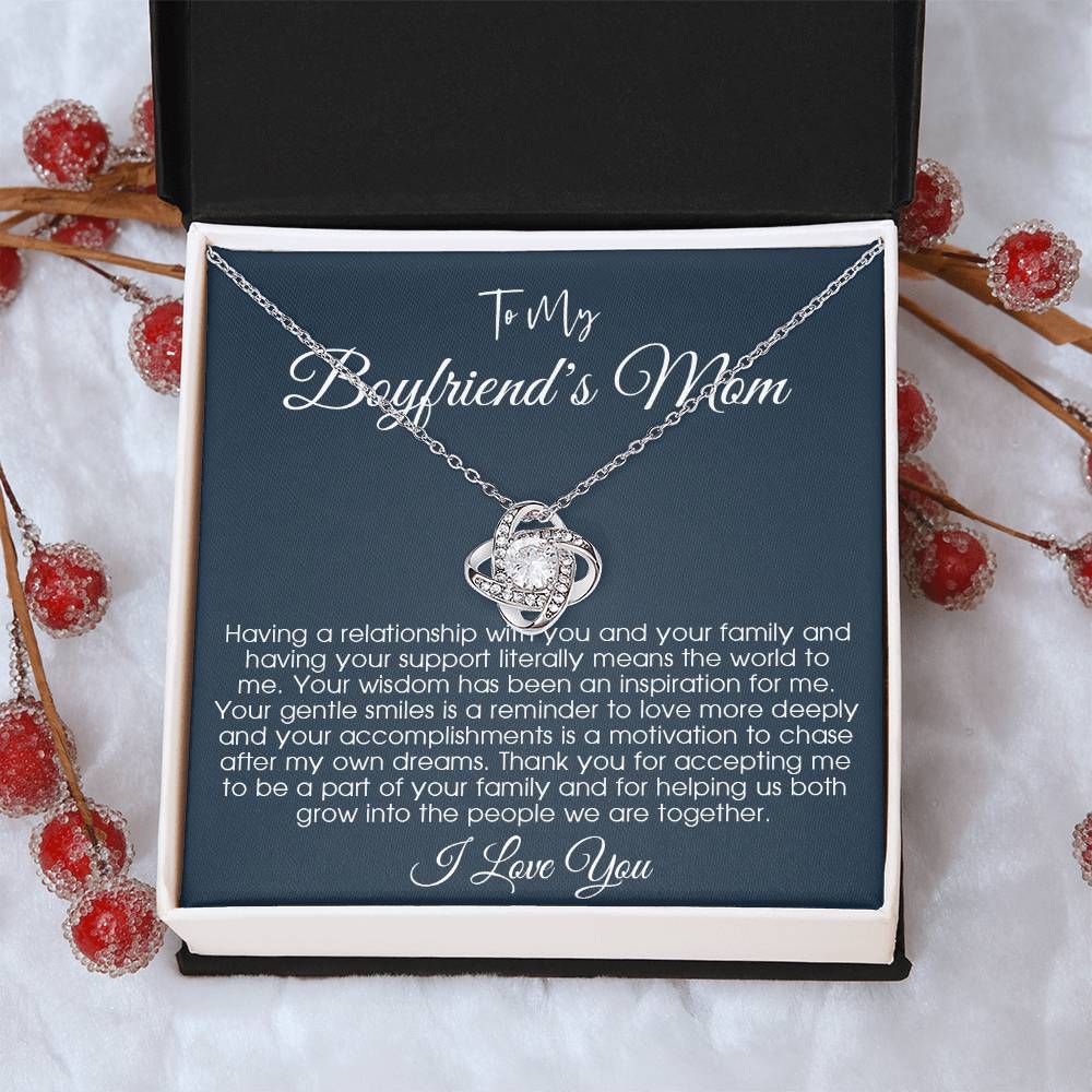 To My Boyfriends Mom Gift Gift For Boyfriend's Mom Boyfriend's Mom Birthday Mom Of Boyfriend Gift Mother's Day Gift For Boyfriend's Mom Love Knot Necklace