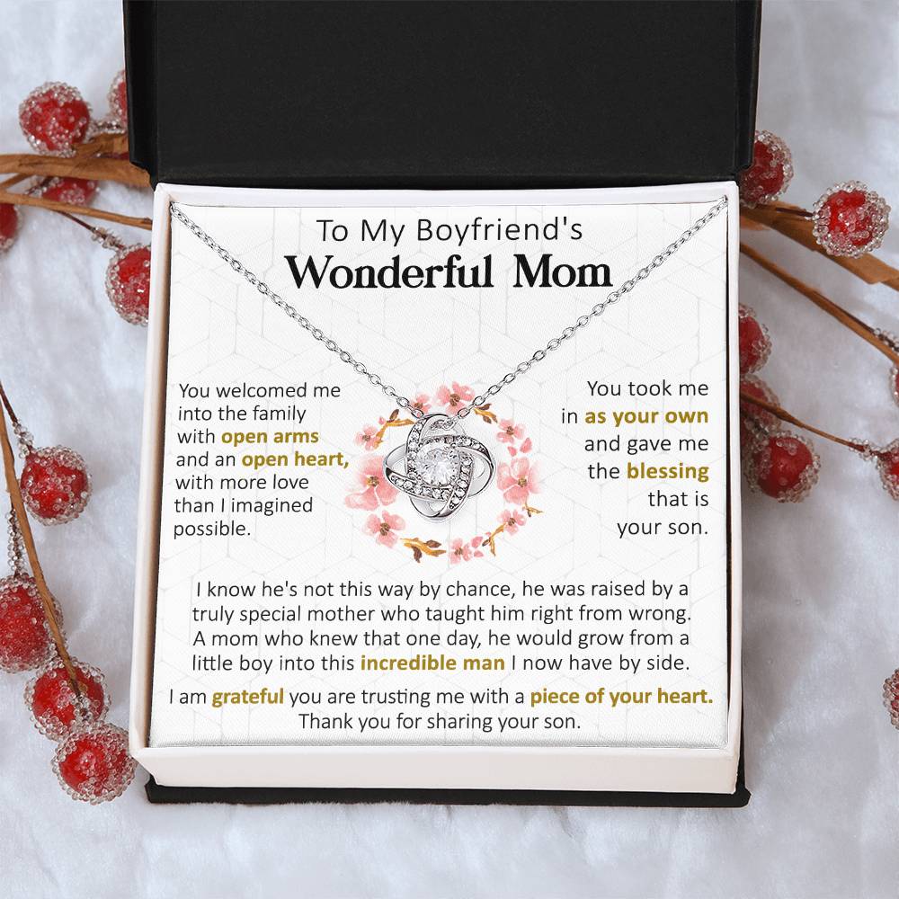 Gift For Boyfriend's Mom Welcomed By Chance Love Knot Necklace Love Knot Necklace