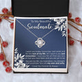 Gift For Your Soulmate - Today For All Navy Flower Love Knot Necklace Love Knot Necklace