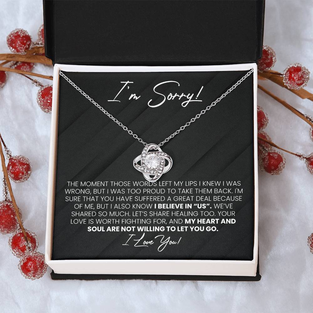 I'm Sorry Love Knot Necklace