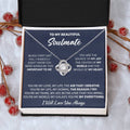 Gift For Your Soulmate - My Joy I Breath Love Knot Necklace Love Knot Necklace