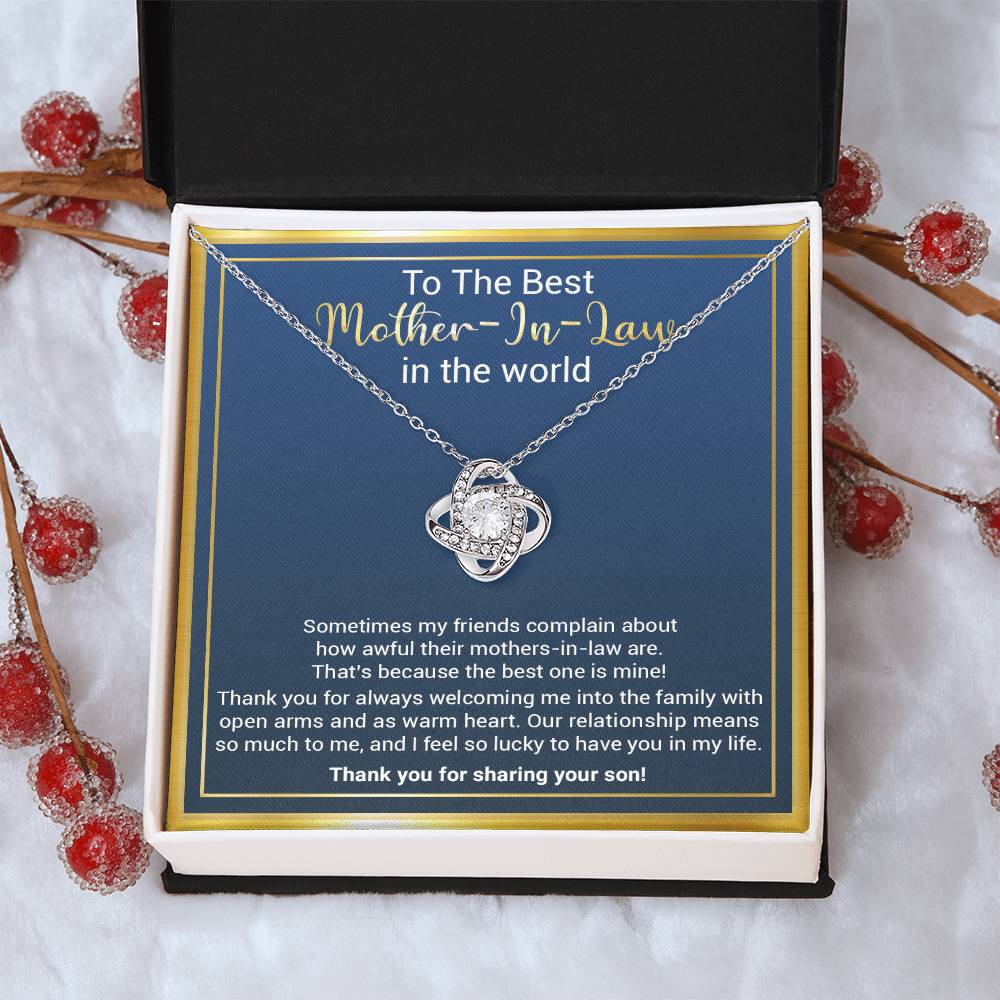 Gift For Mother-In-Law - The Best One - Love Knot Love Knot Necklace
