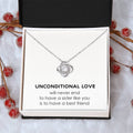 Sterling Silver Unconditional Love Necklace Love Knot Necklace