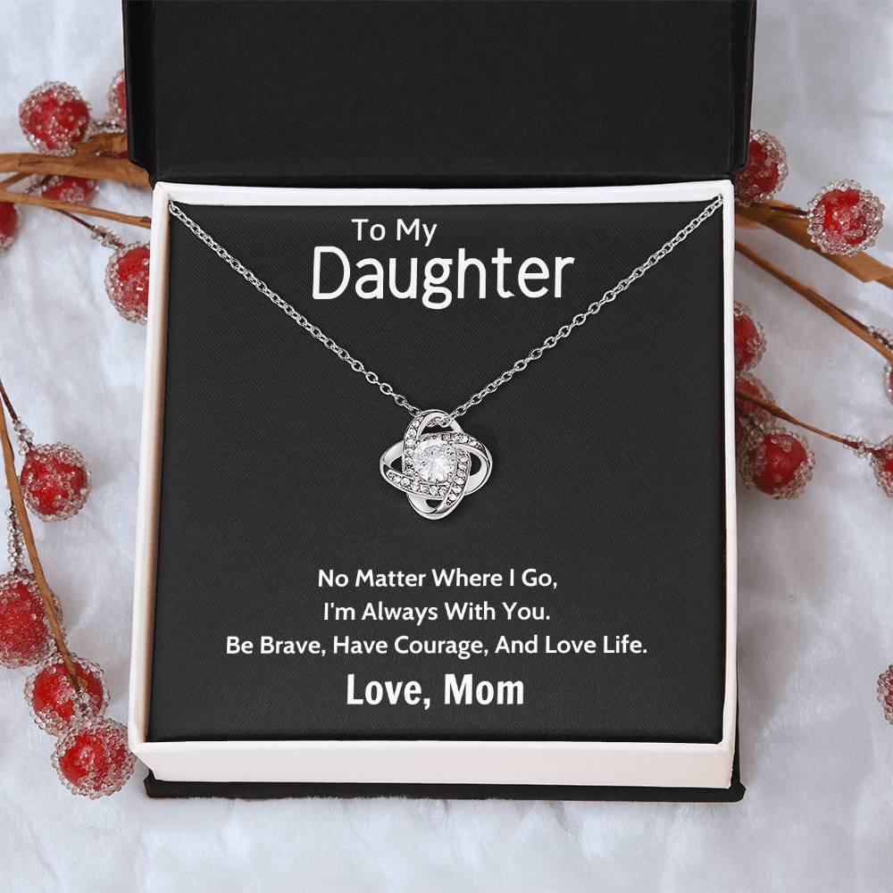 Gift For Daughter From Mom Daughter Mother Necklace Daughter Gift From Mom To My Daughter Daughters Birthday Unique Grown Up Daughter Love Knot Necklace