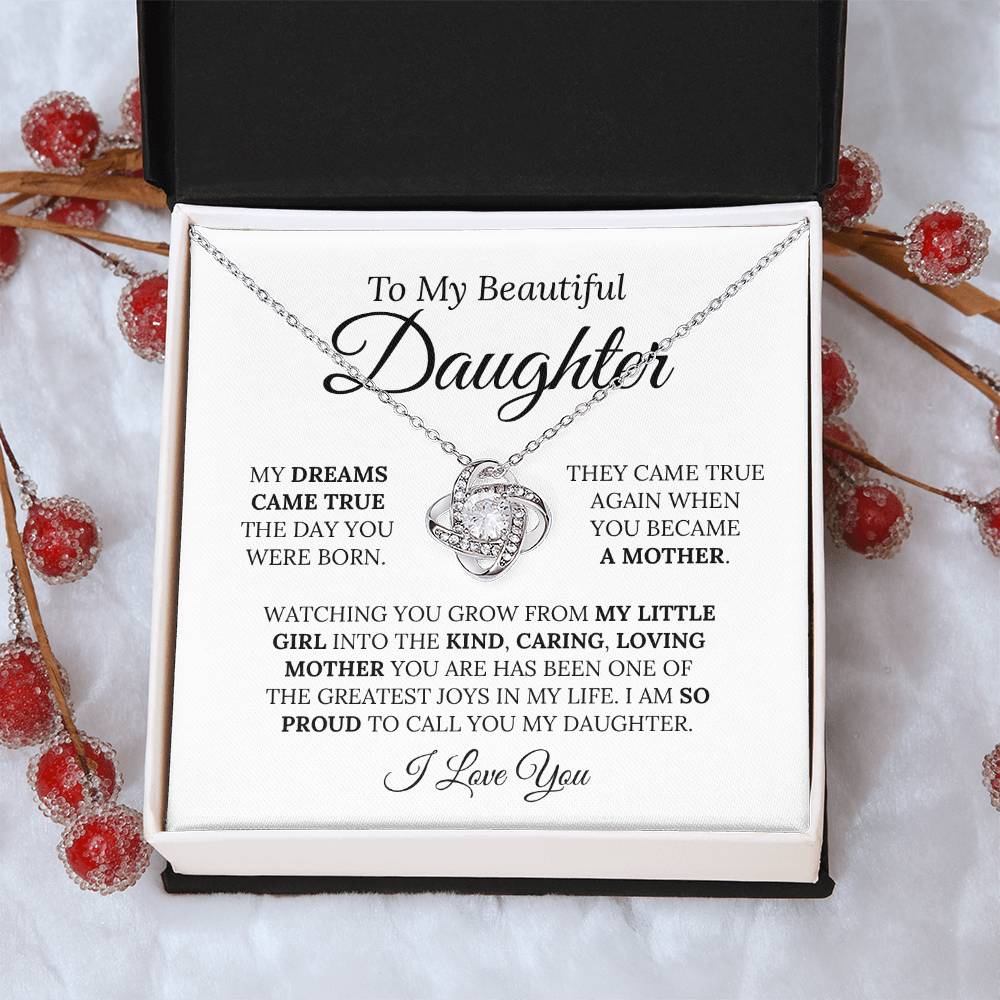 Heartfelt Mother's Day Gift For Daughter v6 Love Knot Necklace