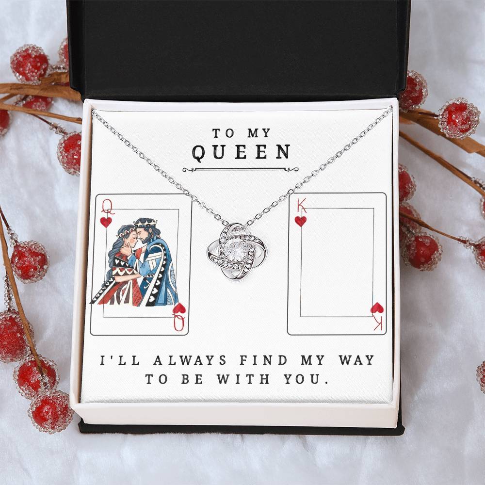 I'll Always Find My Way To Be With  Love Knot Necklace