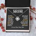 Mom - Forever Grateful - Necklace Love Knot Necklace