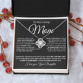 To My Caring Mom Love Knot Necklace