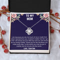 To My Mom - Because Of You Love Knot Necklace