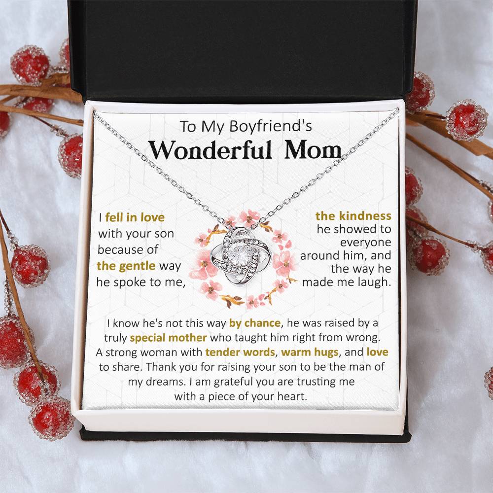Gift For Boyfriend's Mom Gentle By Chance Love Knot Necklace Love Knot Necklace