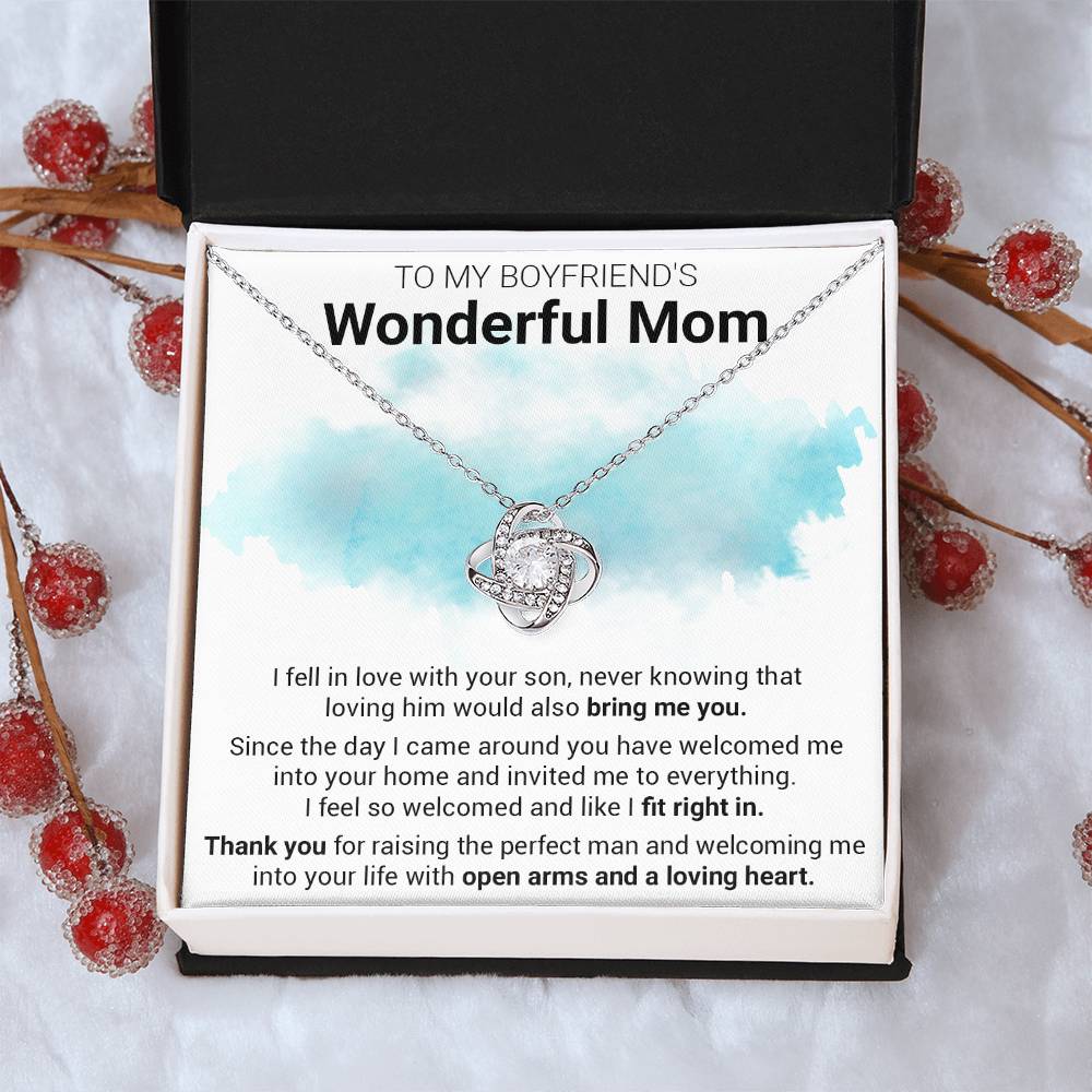 Gift For Boyfriend's Mom - Fit Right In - Love Knot Love Knot Necklace