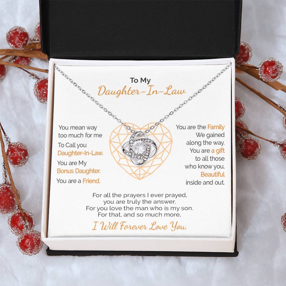 A Gift For Daughter-In-Law  - You Are Truly The  Love Knot Necklace