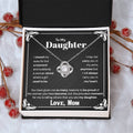 To My Daughter - The Proudest Moment For Me  Love Knot Necklace