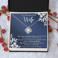 Gift For Wife I Do Navy Flower Love Knot Necklace Love Knot Necklace