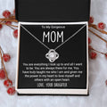 Gift For Mom From Daugter - Love Knot Necklace Love Knot Necklace