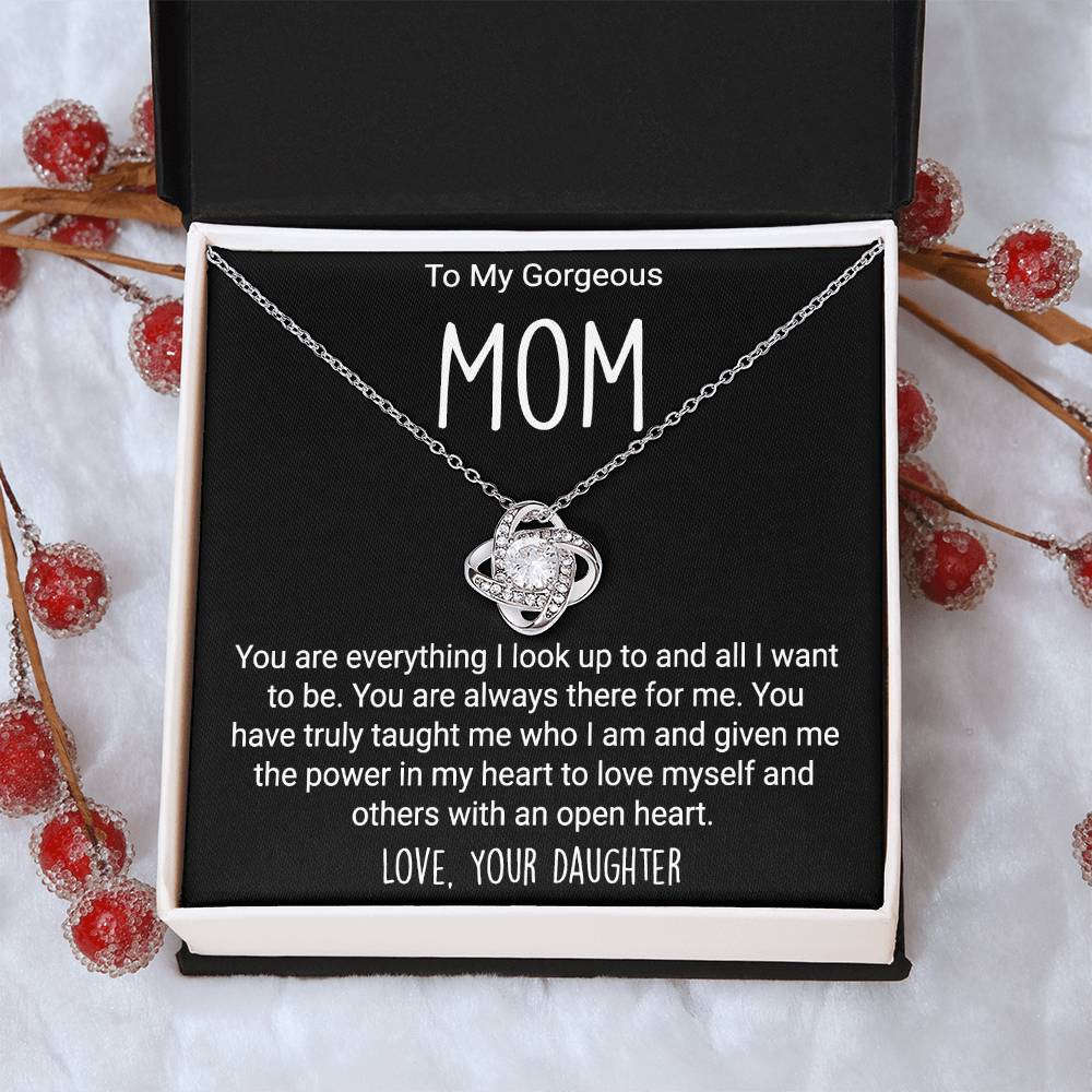 Gift For Mom From Daugter - Love Knot Necklace Love Knot Necklace