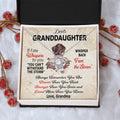 Dear Granddaughter - Whisper Back I Am The Storm Love Grandma - Braver Stronger Loved Love Knot Necklace