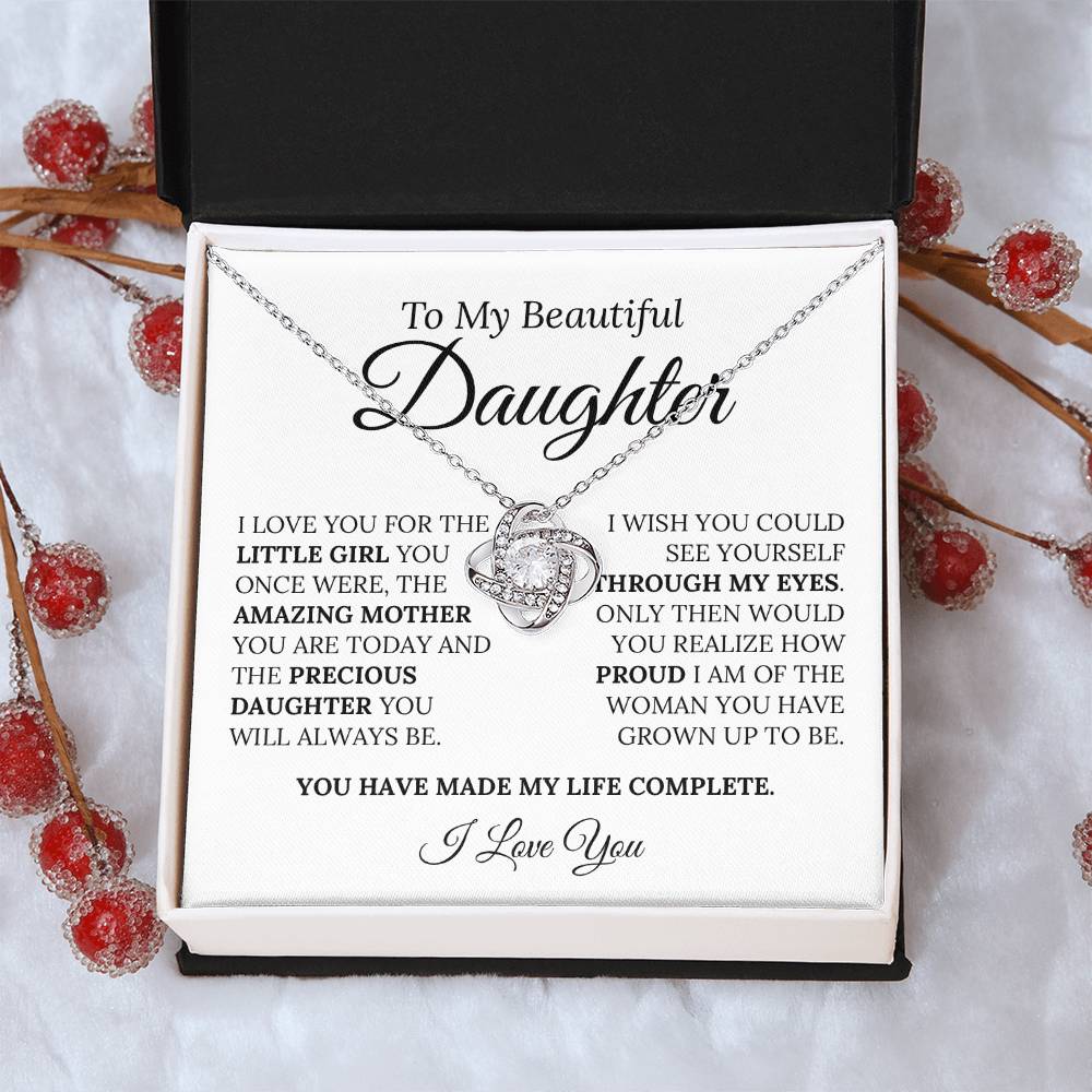 Heartfelt Mother's Day Gift For Daughter Love Knot Necklace