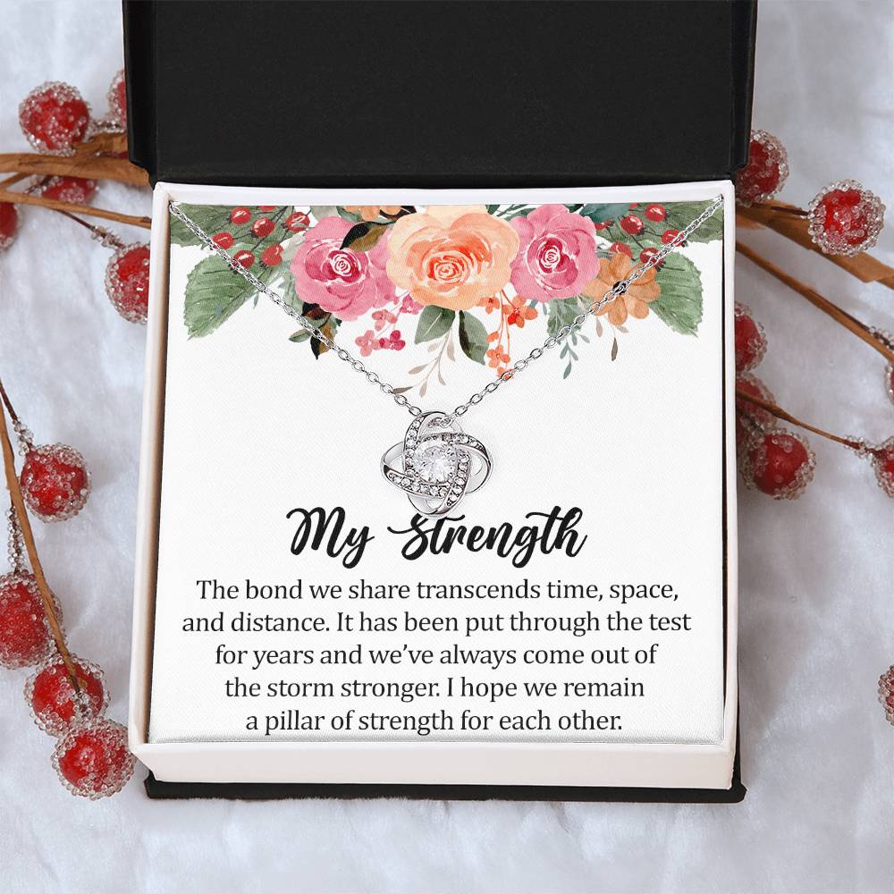Long Distance Relationship Gift Gift For Girlfriend 1 Year Anniversary Gift For Girlfriend Necklace Jewelry With Message Card  Love Knot Necklace