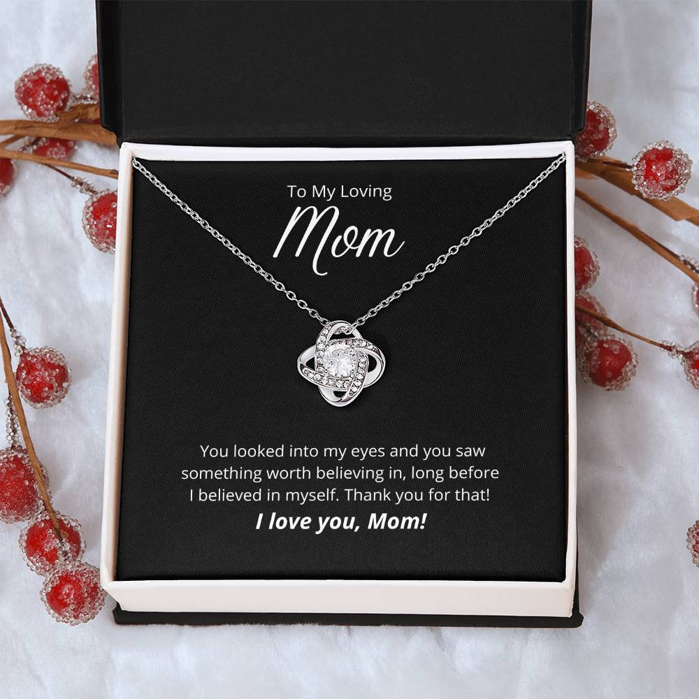 Thank You For Believing In Me 💐 Love Knot Necklace