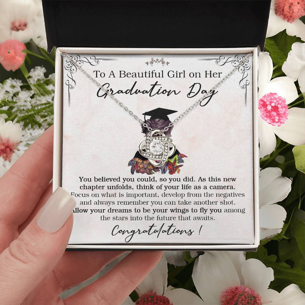 Graduation Gift For Her High School College Graduation Daughter Graduation Jewelry Gift Love Knot Necklace