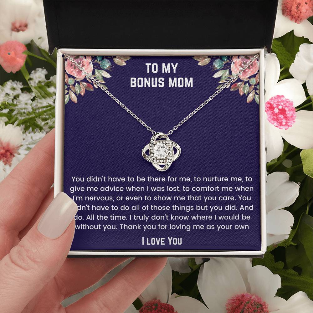 Bonus Mom - You Didn't Have To Be Love Knot Necklace