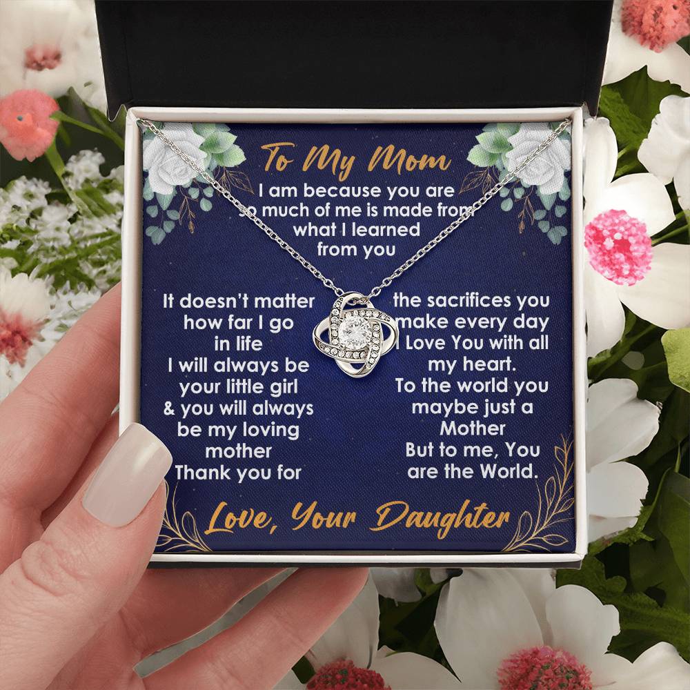 Necklace Gift For Mom From Daughter Love Knot Necklace