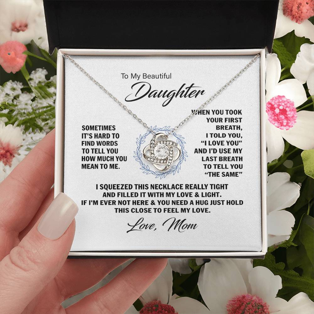 Love Knot Necklace For Daughter Love Knot Necklace