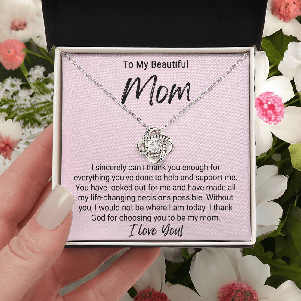 Gift For Mom - Love Knot Necklace 7 Love Knot Necklace