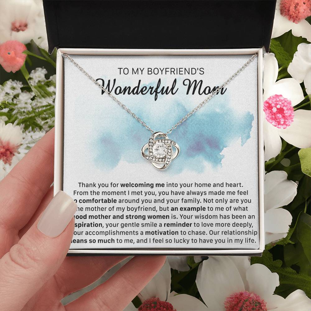 Gift For Boyfriend's Mom Comfortable Example Love Knot Necklace Love Knot Necklace