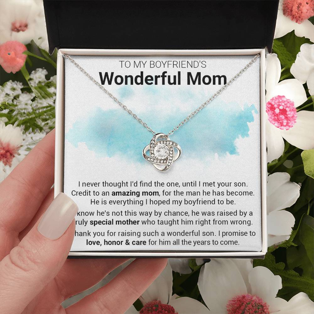 Gift For Boyfriend's Mom Credit Years To Come Love Knot Necklace Love Knot Necklace